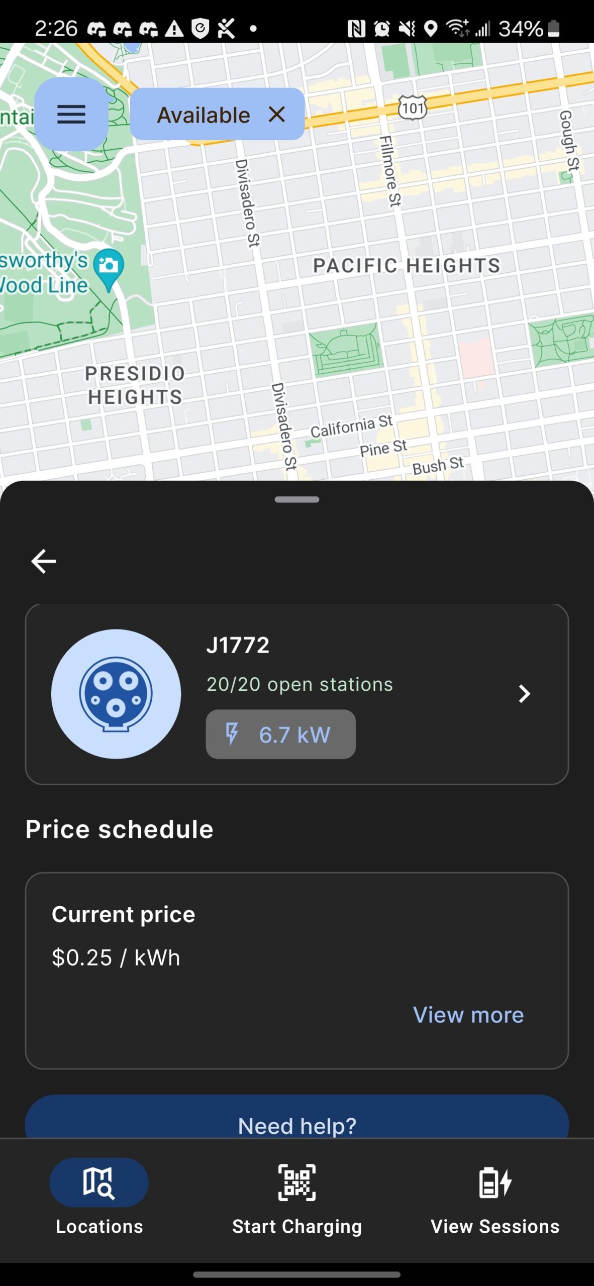 San Francisco chargepoing rate San Francisco chargepoing rate